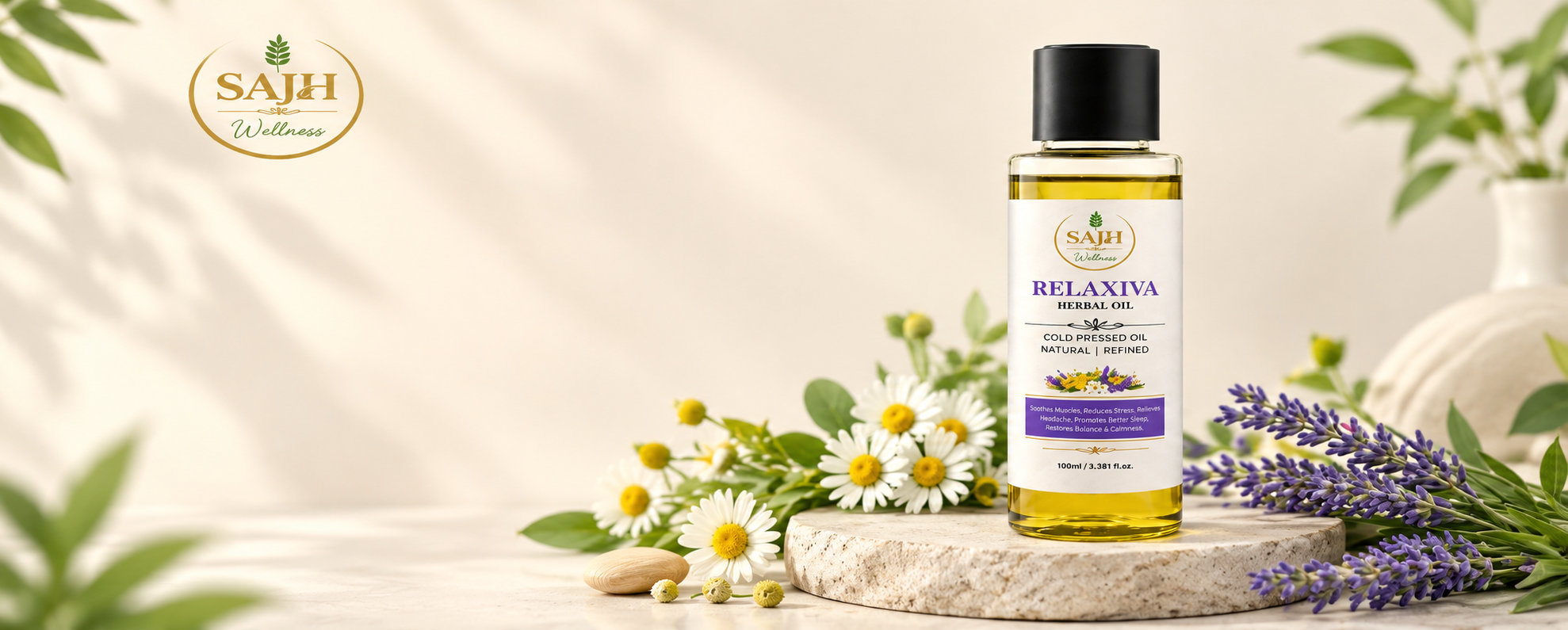 SAJH Relaxiva herbal oil with chamomile and lavender